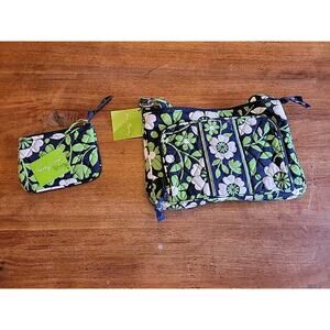 New VERA BRADLEY Little Hipster With Coin Purse Lucky You Pattern Strap